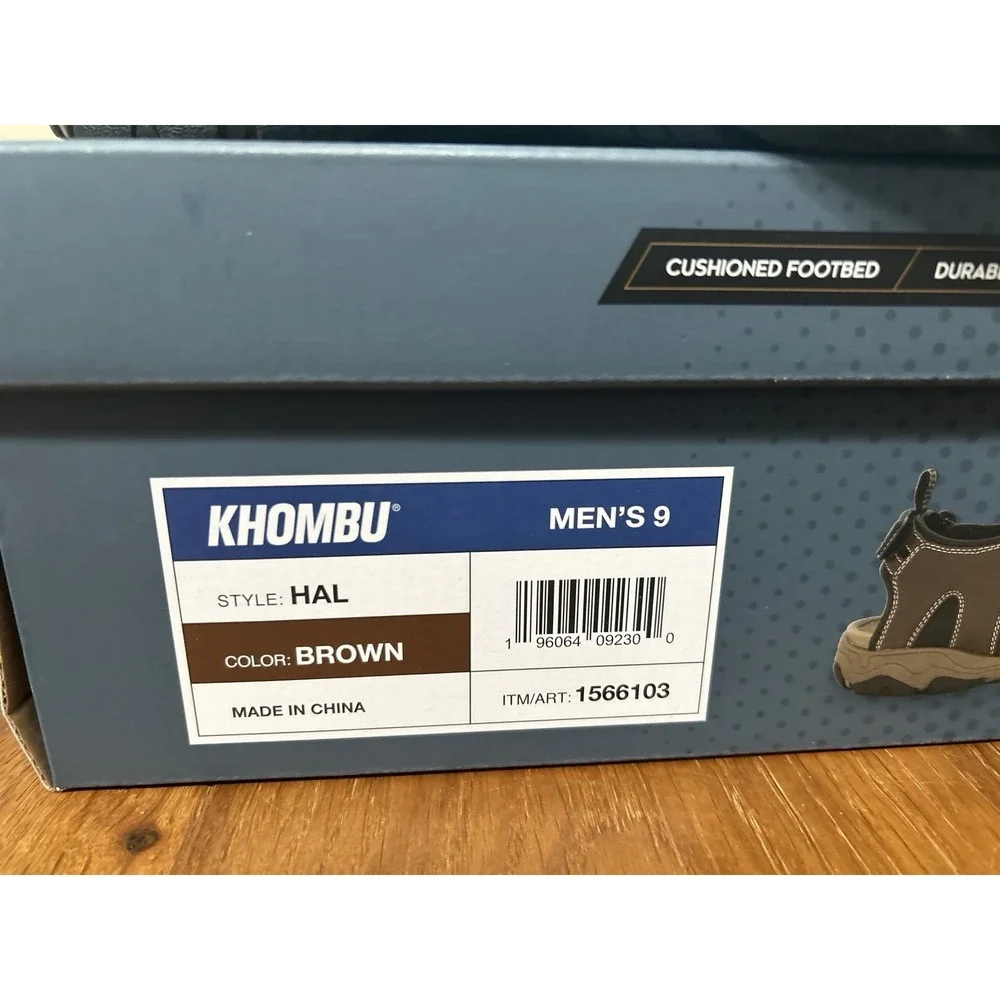 KHOMBU COMFORT Size 9 Brown Fisherman Sandal Shoes Closed Toe